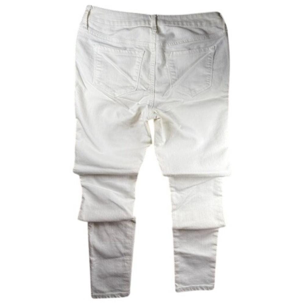 Old Navy Rockstar Skinny Jeans Women 10 Long White Mid-Rise Stretch Denim - Picture 4 of 8